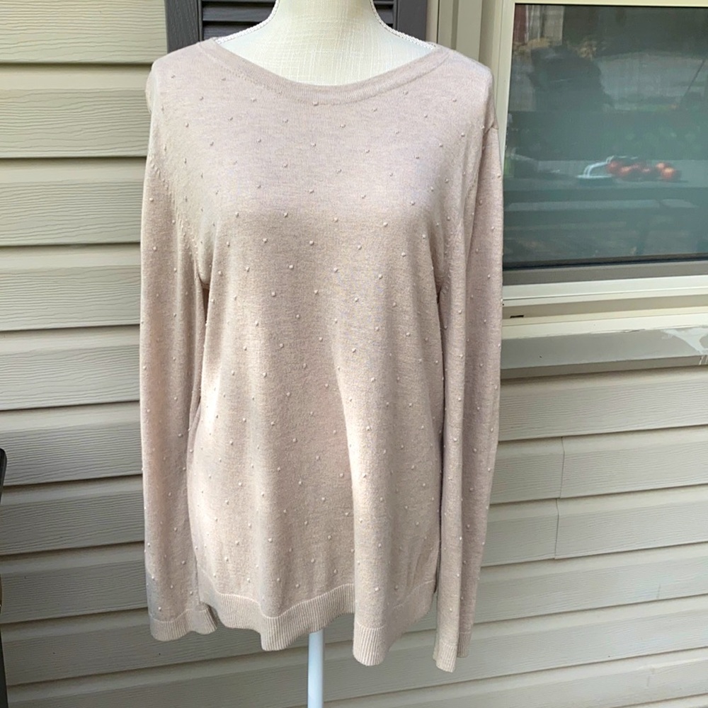 Christopher & Banks Tan long sleeve sweater.